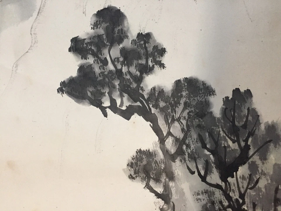 Papel de pintura a mano paisaje Z1425 japonés vintage pergamino colgante KAKEJIKU Foto 4 de 4