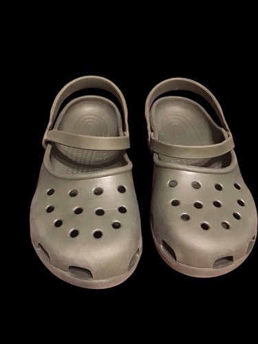 Crocs Alice Mary Jane Slipper Damenschuhe 9 armeegrün bequem Freizeit - Bild 2 von 13