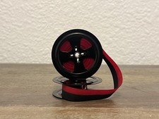 Vintage Universal Portable Manual Typewriter Metal Spool Nylon Ribbon Black/Red
