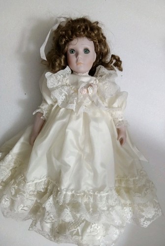 1988 June Grammer 7478 Porzellan Puppenhaus Causcasian 18" Puppe #530/1000 Musical - Bild 2 von 12