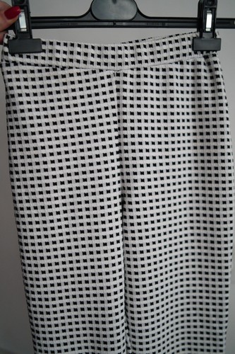 Miss Selfridge Skinny Legging In Mono Gingham Trousers Black White Size 8 - Picture 5 of 10