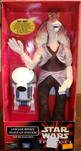Star Wars Phantom Menace 1999 JAR JAR BINKS - Big Electronic Figure - Wake-Up System - Bild 1 von 15