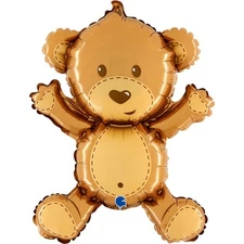 14" Cute Bear Air Fill Foil Balloon GRABO