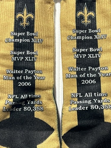New Orleans Saints Drew Brees Youth’s Socks by NFL Teams Apparel Sz 13, 1-3 NWT - Picture 8 of 12
