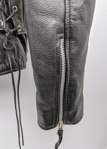 Open Road Wilsons Womens Classic Thinsulate Motorcycle Leather Jacket Small - Photo 6 sur 12