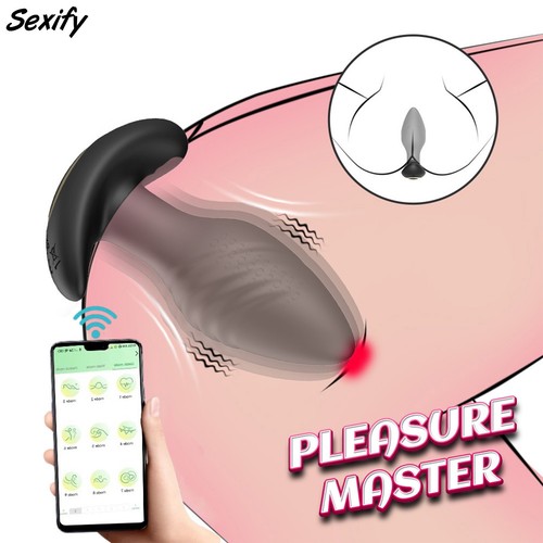 Vibrating Anal Vibrator Butt Plug App Remote Control Prostate Massager Sex Toy - Picture 20 of 23