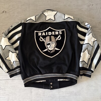 [古着] JEFF HAMILTON　RAIDERS　スタジャン　L 古着] JEFF HAMILTON RAIDERS スタジャン L