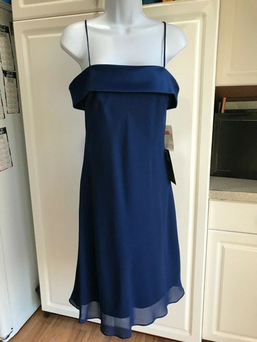Niki Kleid Größe 10 blau glänzend formell Tanz Abschlussball Stretch neu Damen  - Bild 1 von 9
