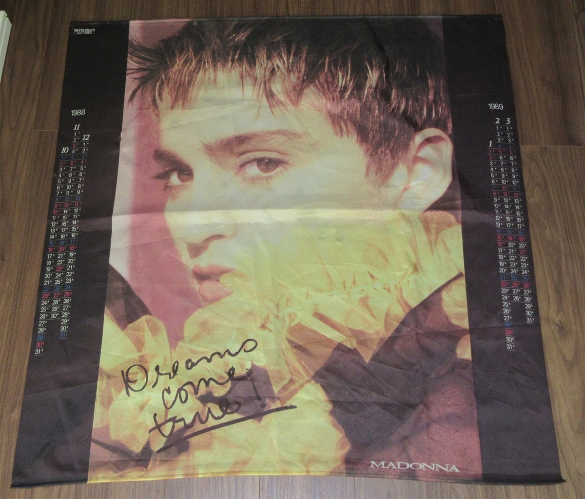 $0 ship Madonna JAPAN PROMO 1988 Mitsubishi BANNER 86 x84 cm NOT 