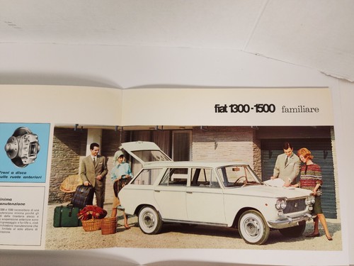 Vintage Fiat Folletos 1600 S Cabriolet 1964-66 Fiat 1300-1500 Familiar Sales - Imagen 8 de 17