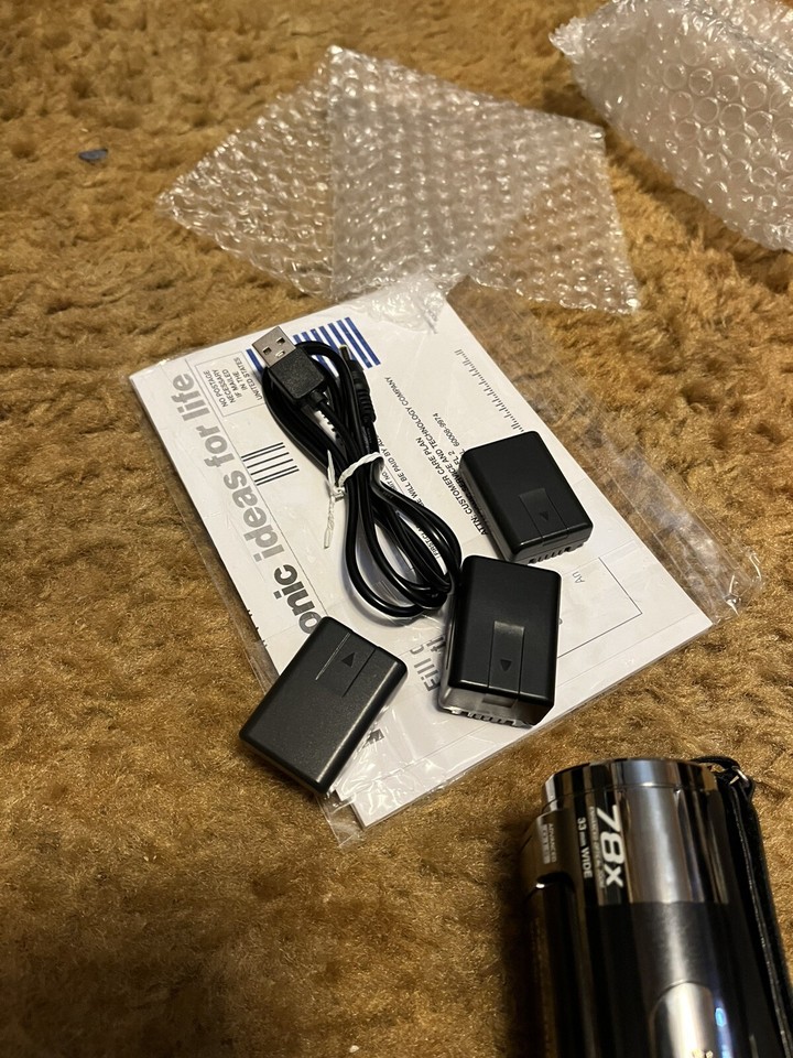 Panasonic SDRS50K Camcorder Black 78x Zoom Advanced O.I.S. 33mm Wide