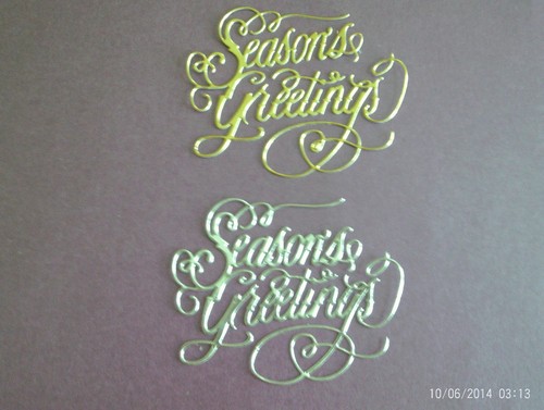 PACK OF 10 TATTERED LACE SEASON'S GREETINGS DIECUTS - Picture 2 of 4