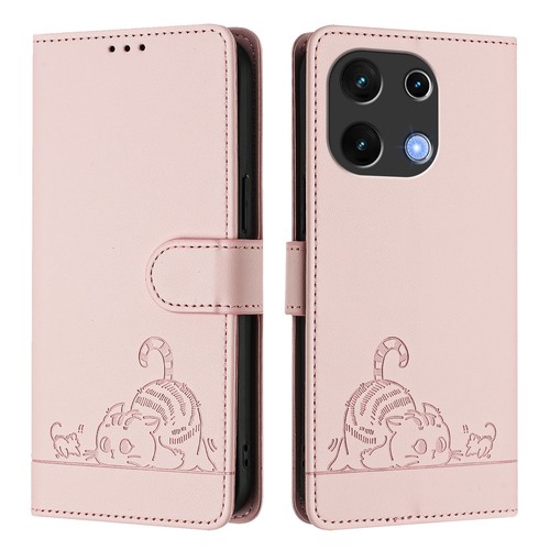 For UMIDIGI Note 100 Luxury Flip Leather Wallet Cat Pattern Card Slot Case Cover - 第 27/28 張圖片