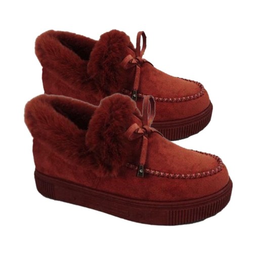 Boots Winter Warm Boots Womens Faux Fur Boots Platform Sneakers Ankle Boots - Picture 17 of 17