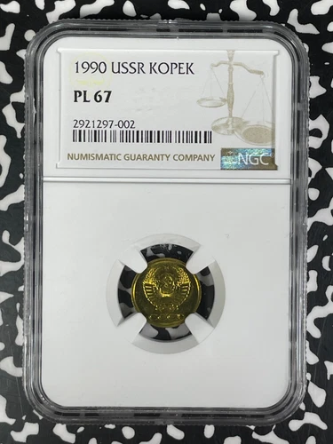 1990 Russia 1 Kopek NGC PL67 Lot#HP354 Gem BU!