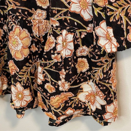 Billabong Sunset Views Floral Long Sleeve Dress in Black Small - Afbeelding 5 van 10