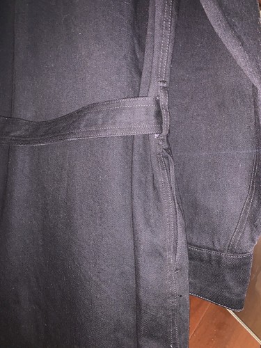 Rag & Bone Jean Full Placket Black Denim Mini Dress Made in USA Sz. M - Picture 7 of 9