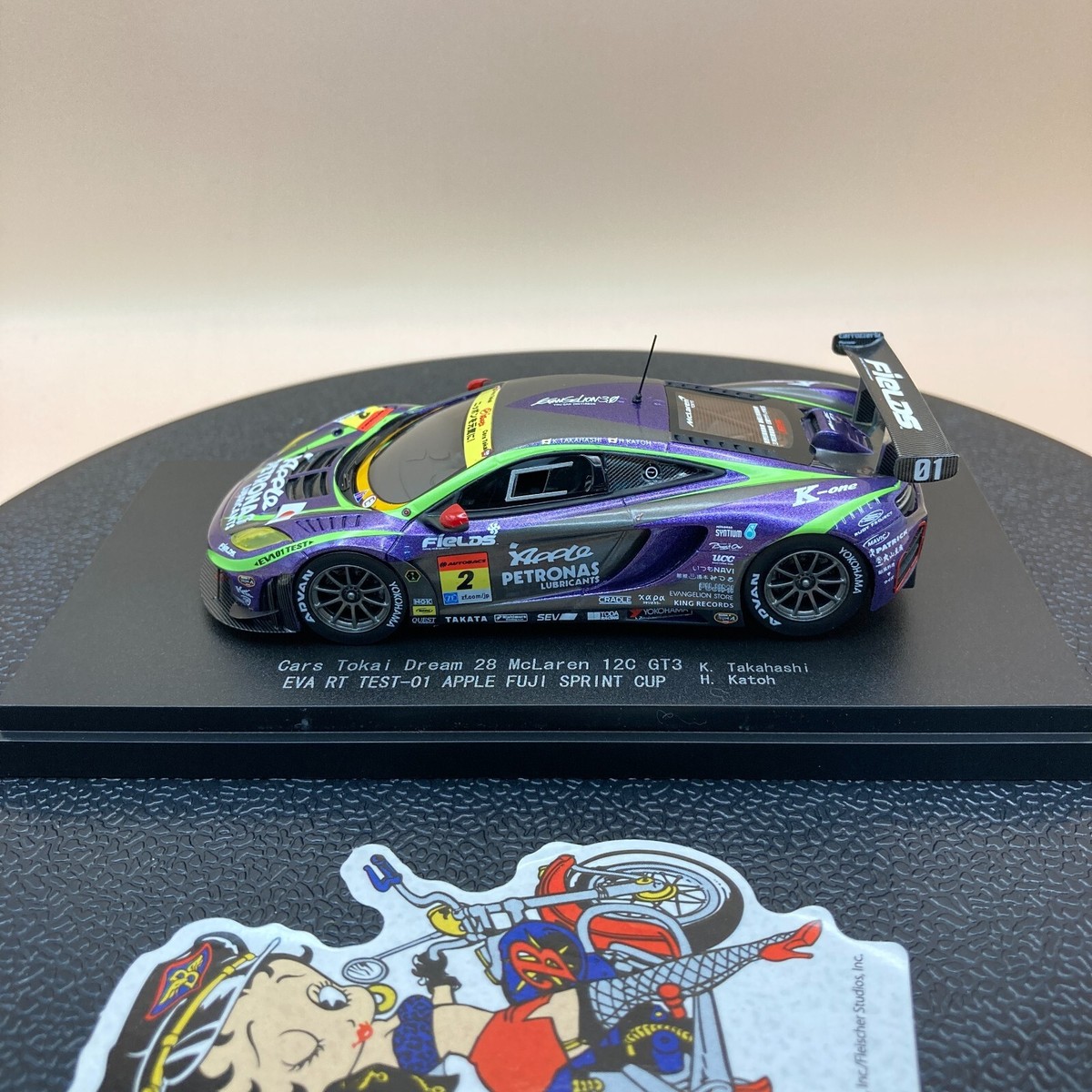 【NEW限定品】 RT EVA GT3 12C McLaren 1/43 EBBRO Test-01 GT300 Super Apple ミニカー