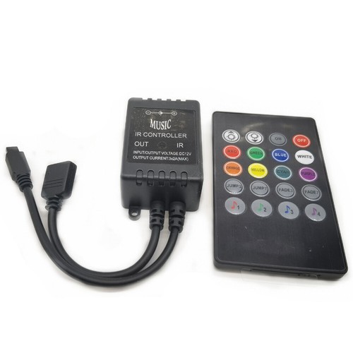 USB 20 music keys IR controller black Remote sound sensor F RGB LED strip 5-24V - Picture 3 of 8