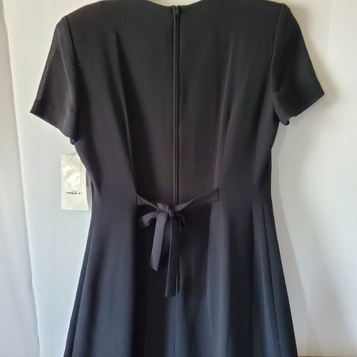 Jessica Howard Petite Black Maxi Pleated Dress Sequin Bows Womens Size 8 NWT - Picture 19 of 22