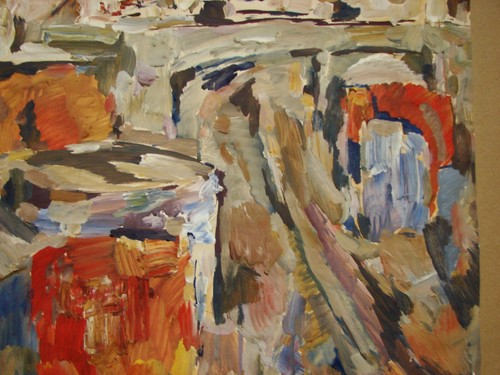 Ukrainian Soviet USSR Painting fauviusm cubism avantgarde cityscape Vladivostok - Picture 4 of 9