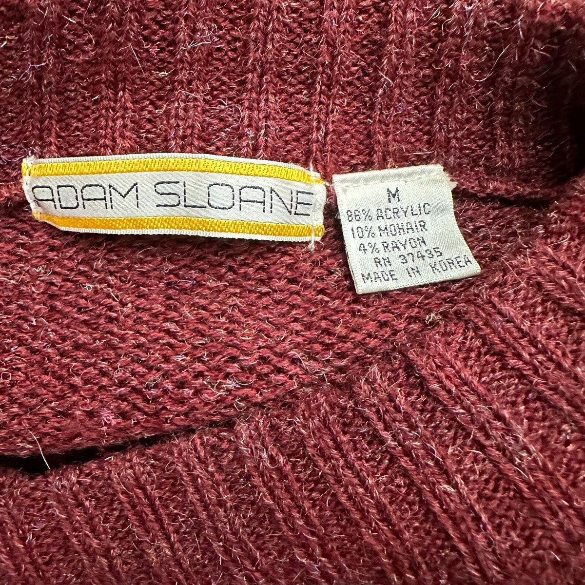 Vintage Adam Sloane Mens Pullover Sweater Size M Argyle