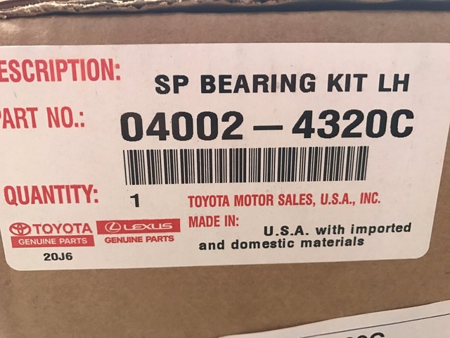 Genuine OEM Toyota Tundra Left & Right Rear Backing Plate Kit Axle