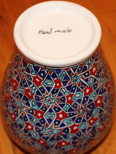 12 "x6" Turco Iznik Seljuk Patrón geométrico Jarra de cerámica Cartucho de urna - Imagen 4 de 6
