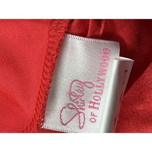 Shirley of Hollywood Lingerie Sexy Sheer Red Lace Babydoll Peekaboo Cutouts - Picture 6 of 11