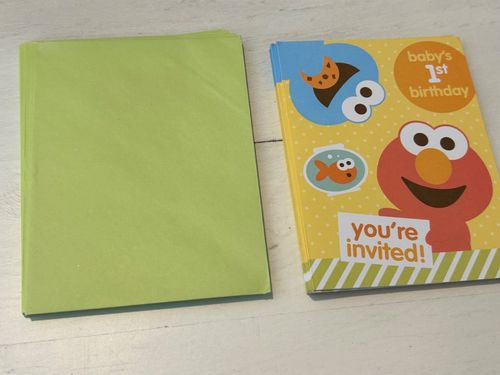 Sesame Street American Greetings 1st Birthday Invitation & Card Set NEW - Picture 2 of 8