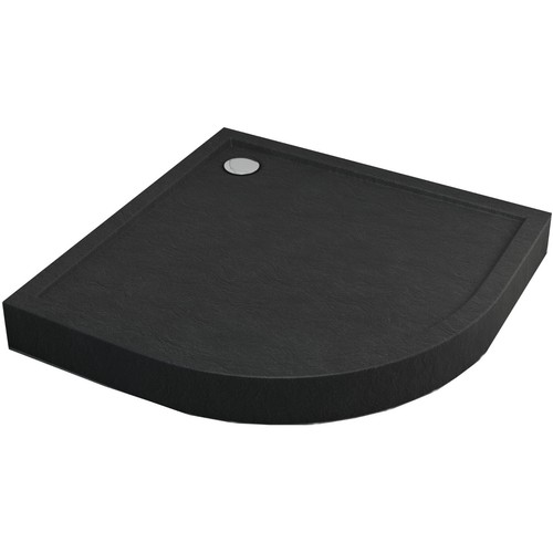 Duschwanne Duschtasse rutschfest Steinoptik Schwarz Black Stone EPS Träger inkl. - Bild 6 von 62
