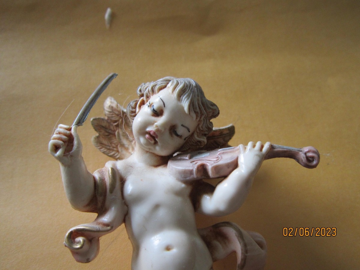 Angel Violin Ornament figurine FONTANINI DEPOSE Italy 