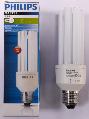 2x 23W (=105W) Philips Low Energy Power Saving CFL Stick Glühbirnen ES E27 Lampe