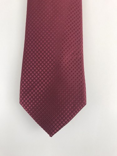 Nueva corbata para hombre Perry Ellis roja borgoña lisa precio de venta sugerido por el fabricante 55,00 USD - Imagen 2 de 8