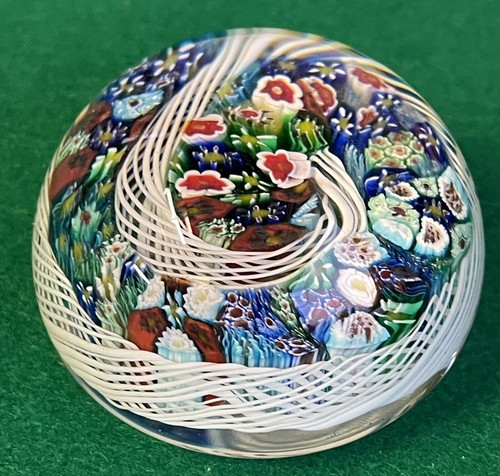 Vintage Murano Vetreria 3 Fiori Art Latticinio Millefiori Rare Hybrid Signed - Picture 3 of 6