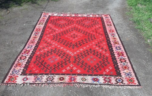 Antiker Sharkoy Balkan Kelim - Teppich - aus PIROT Serbien sehr seltenes Modell   - Bild 3 von 8