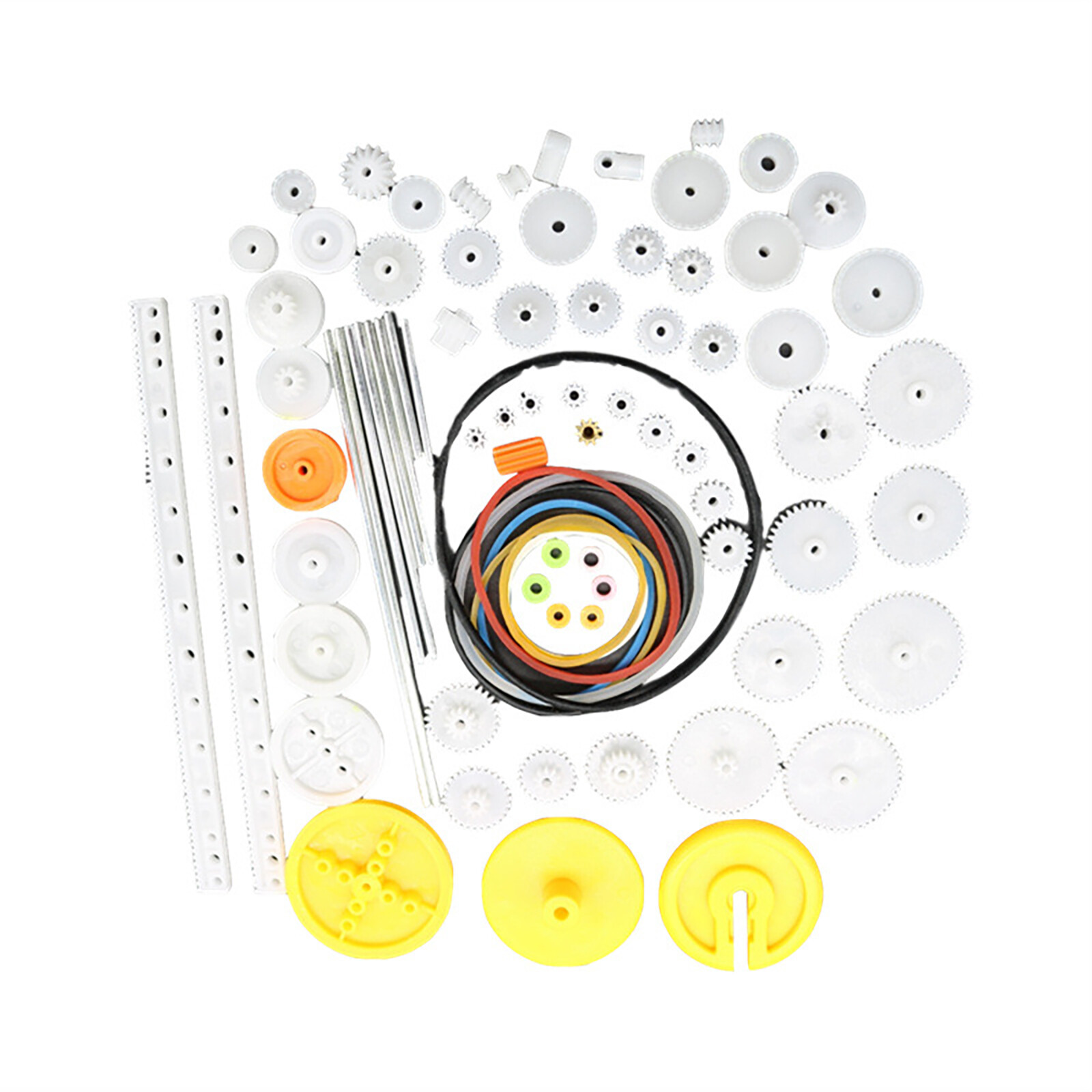 82PCS/Set Plastic Gear DIY Technology Set for Toy Motor Car Robot Model Kit B