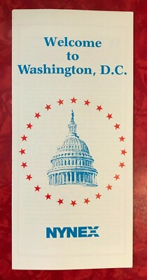 WELCOME TO WASHINGTON DC vintage 16-PAGE VISITOR'S GUIDE & MAP WINTER 1990-1991