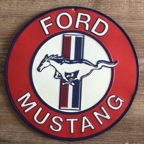 OPEN ROAD BRANDS FORD MUSTANG ROUND METAL SIGN
