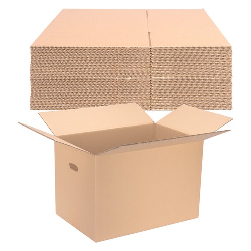 embalaje cajas plegables agujeros de agarre 600x400x400 mm 2 ejes KK-107G caja de mudanza - Imagen 16 de 47
