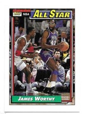 JAMES WORTHY 1992-93 TOPPS ALL STAR CARD NEAR MINT+ CONDITION