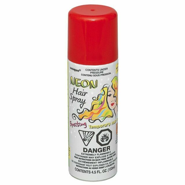 <span>Neon Temporary Hair Spray Color Red Halloween Costume </span> (0011179090525)