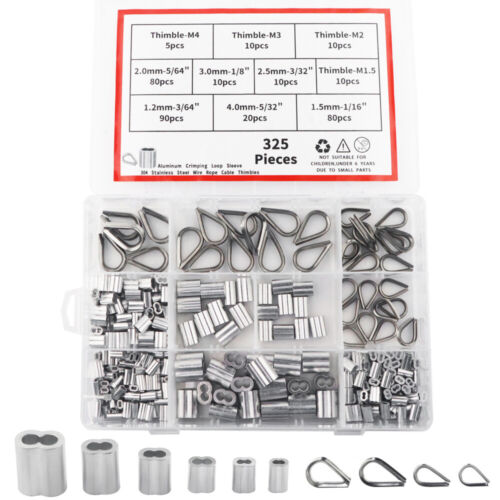 Kit Assortimento Ditali Cavi Fune Filo Rigging 325pz M1.2,M1.5,M2,M2.5,M3,M - Foto 8 di 8