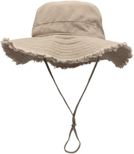 Sombrero cubo pescador carga con cordón de algodón borde deshilachado COMPRA 2 OBTÉN LA MITAD DE PRECIO - Imagen 7 de 10