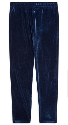 $39 NEW NWT RALPH LAUREN POLO GIRLS STRETCH VELVET LEGGINGS SIZE M 8-10 L 12-14 - Picture 2 of 5