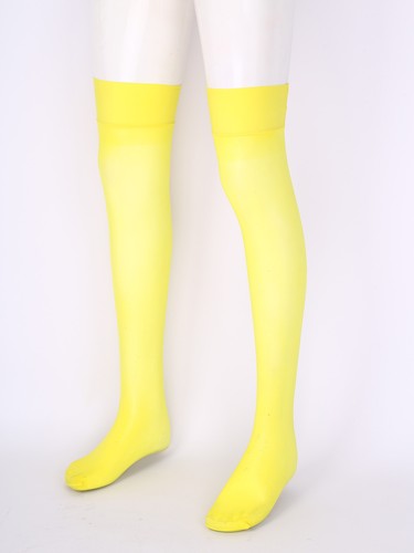 Collant collant uomo tinta unita lucido elasticizzato trasparente coscia - Foto 62 di 72