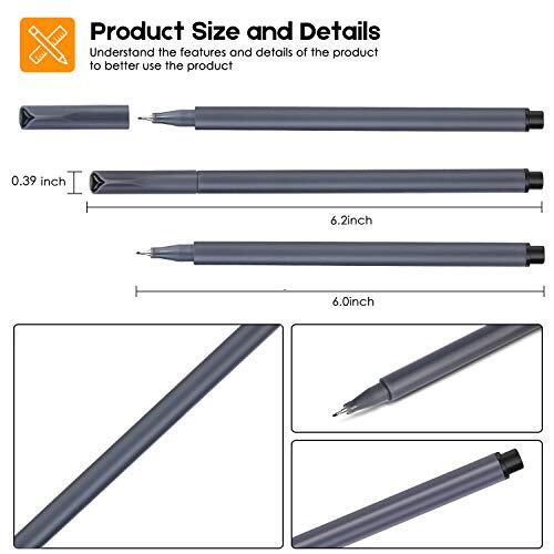 Journal Pens Fine Point Markers Fine Tip Drawing Pen Porous Mars Black - Picture 6 of 7