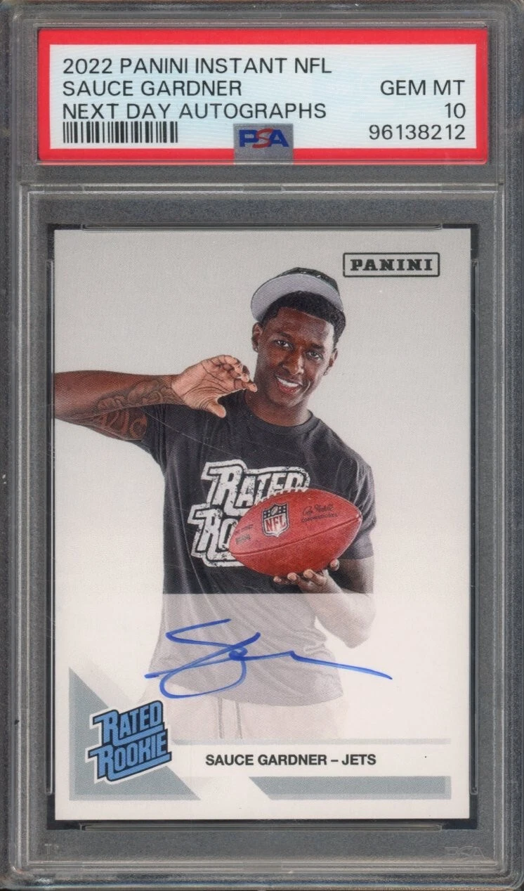 Sauce Gardner Panini Instant NFL Next Day Autographs # Blue Ink