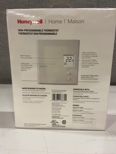 Honeywell RLV3150A Digital Non-Programmable Thermostat - White - Bild 4 von 4