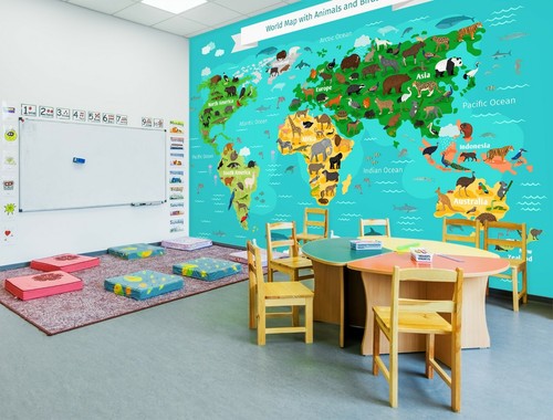 3D Animal Bird 287NAO World Map Wallpaper Mural Removable Self-adhesive Amy - Picture 2 of 11
